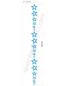 Sticker Autocollant 30 cm x 2,5cm ETOILE Vinyle «Bleu turquoise»